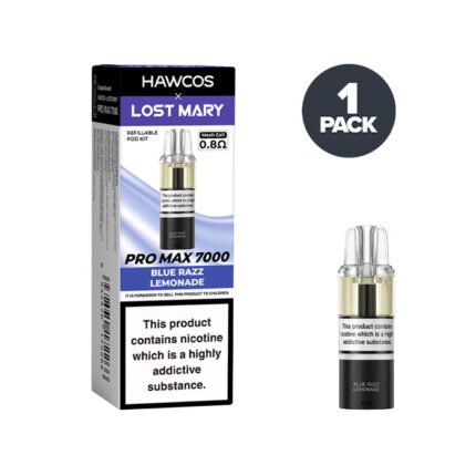 Blue Razz Lemonade Hawcos X Lost Mary Pro Max 7000 Prefilled Pods