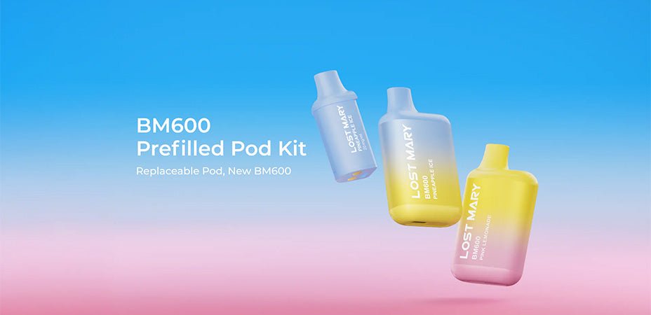 Banner showing the Lost Mary BM600 Prefilled Pod Kit