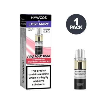 Strawberry Raspberry Cherry Ice Hawcos X Lost Mary Pro Max 7000 Prefilled Pods