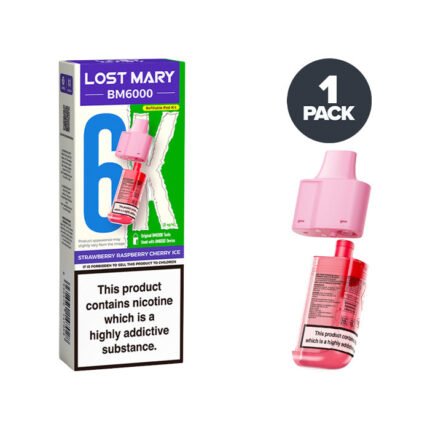 Strawberry Raspberry Cherry Ice Lost Mary BM6000 Refill Pack